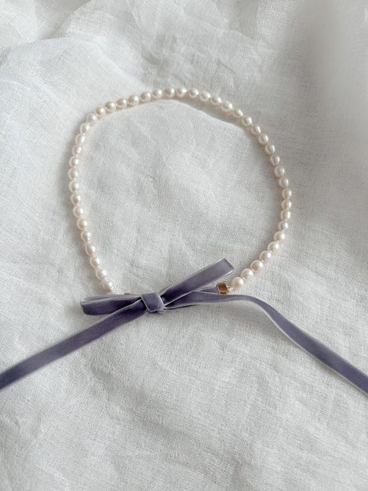 Baroque Ribbon pearl necklace
